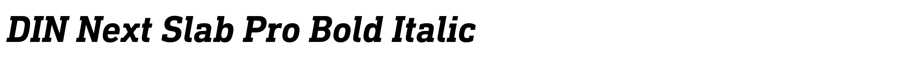 DIN Next Slab Pro Bold Italic